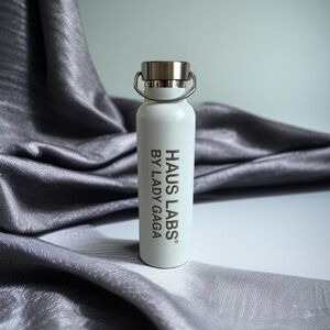 Haus Labs Lady Gaga White Insulated Water Bottle Stainless Steel Reusable Tumble